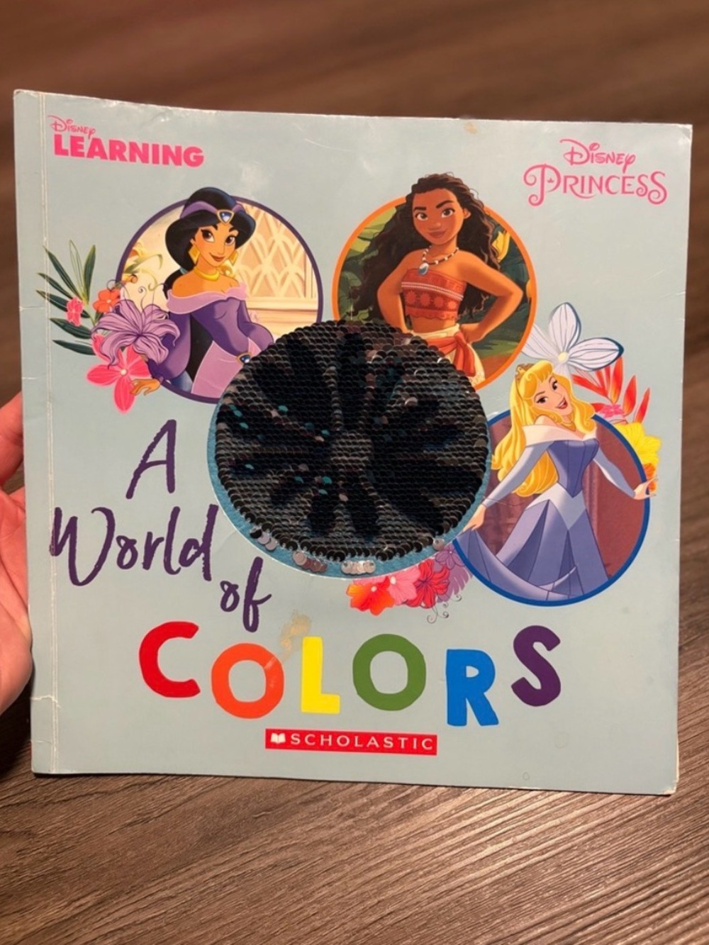 Scholastic Disney Princess A World of Colors Book with Sequin Circle